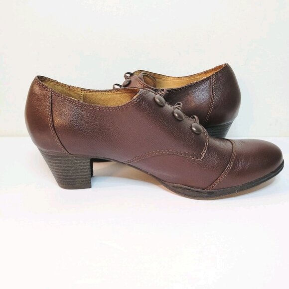 MONTANA Artisan Crafted Women's Brown Leather Cap Toe BOOTIE Comfort Shoes 8.5 M - Picture 1 of 6